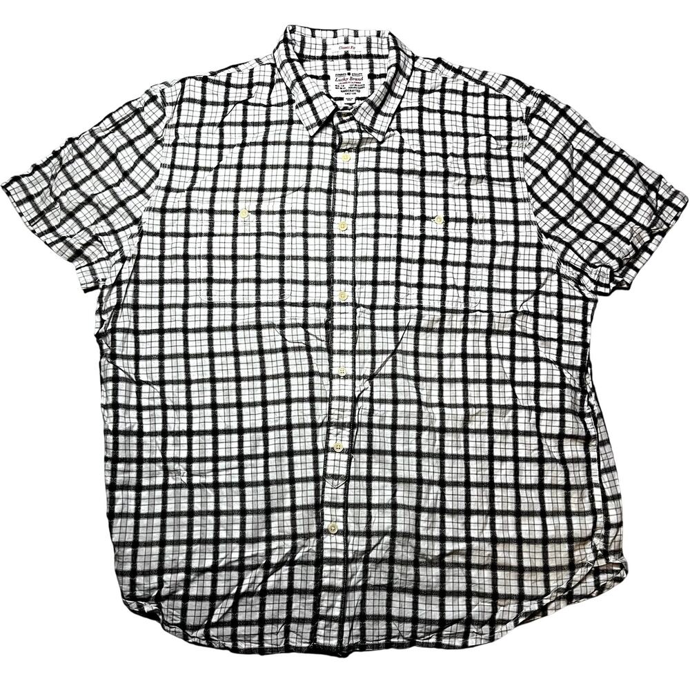 Lucky Brand Men's XXL Classic Fit Plaid Button-Up‎ Shirt